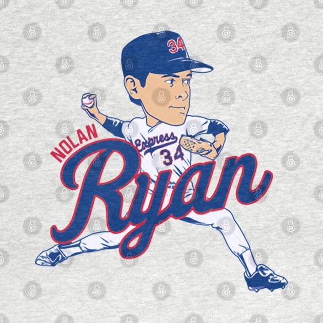 Nolan Ryan Texas Caricature by lavonneroberson